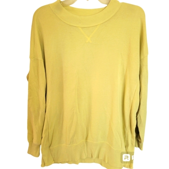Aerie Chartreuse Yellow Long Sleeve Scoop Neck Tunic Size Small - Picture 1 of 9